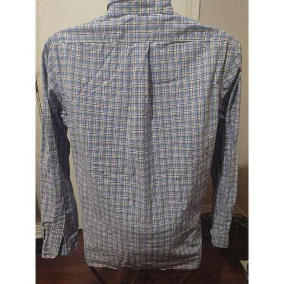 Ralph Lauren Shirt Mens Large L Blue Gray Plaid Button Up  100% Cotton Stretch - Picture 6 of 11